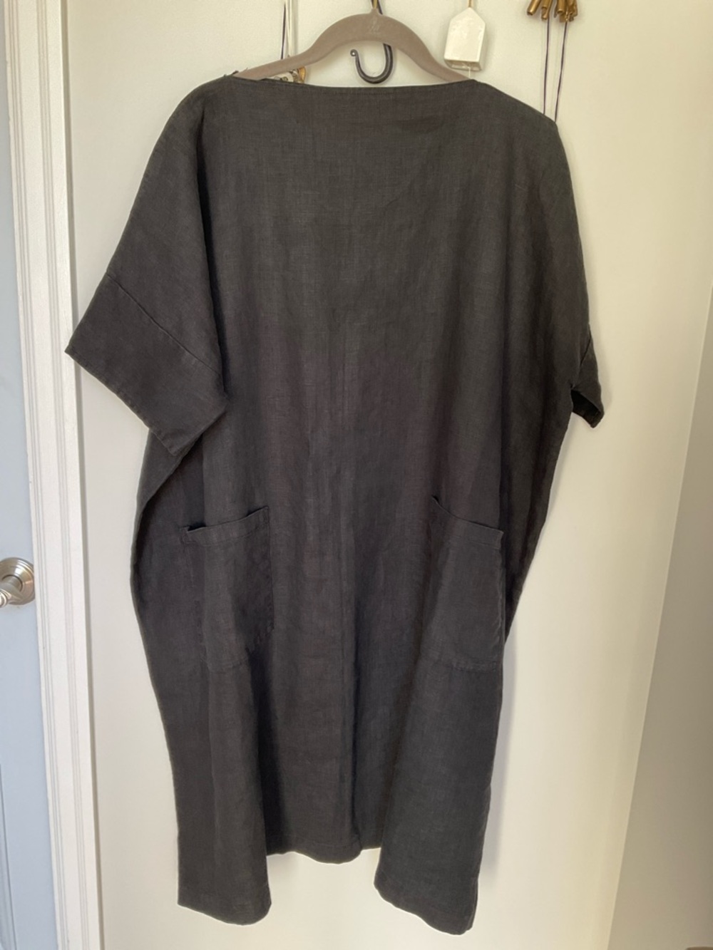 notPERFECTLINEN Black Relaxed Linen Dress